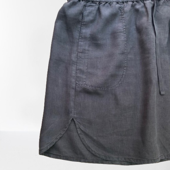 Caslon 100% Linen Gray Mini Skirt - Picture 3 of 6